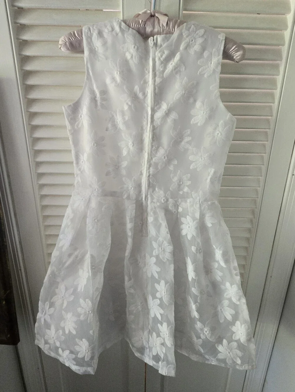 The Children's Place Girls 12 White Floral Layered Special Occasion Dress